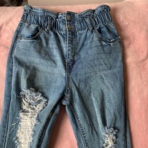 Blue boyfriend jeans